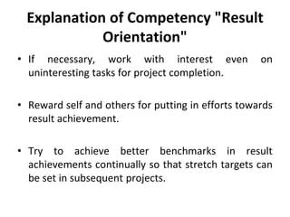 result orientation|example of results oriented person.